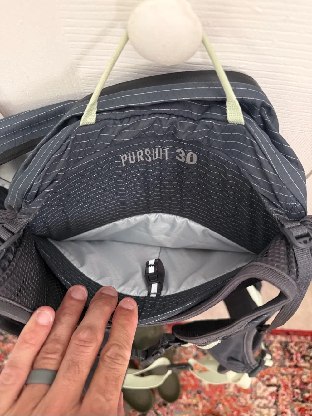 Black Diamond Pursuit Trail Running backpack.